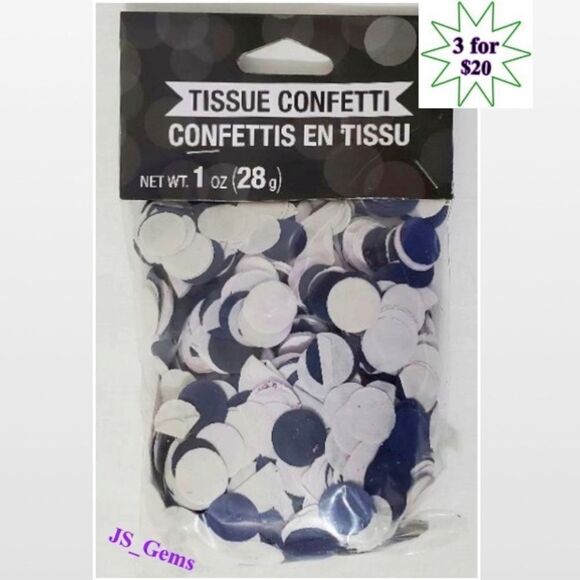New Blue & White Round Confetti Home - Picture 1 of 10